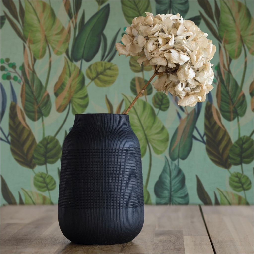 Tapete Floral M1-No.12010 Vliestapete Blätter Blau Grün Wohnzimmer Schlafzimmer Küche