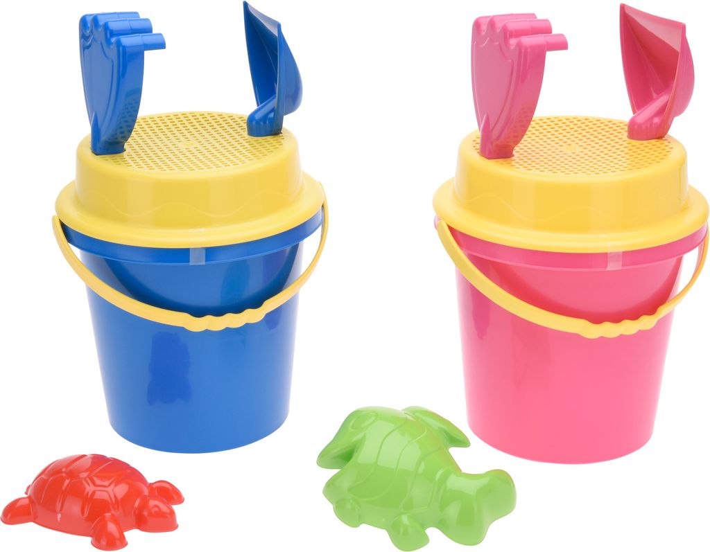 Kinder-Strandkorb-Set 17cm mit 5 Zubehörteilen