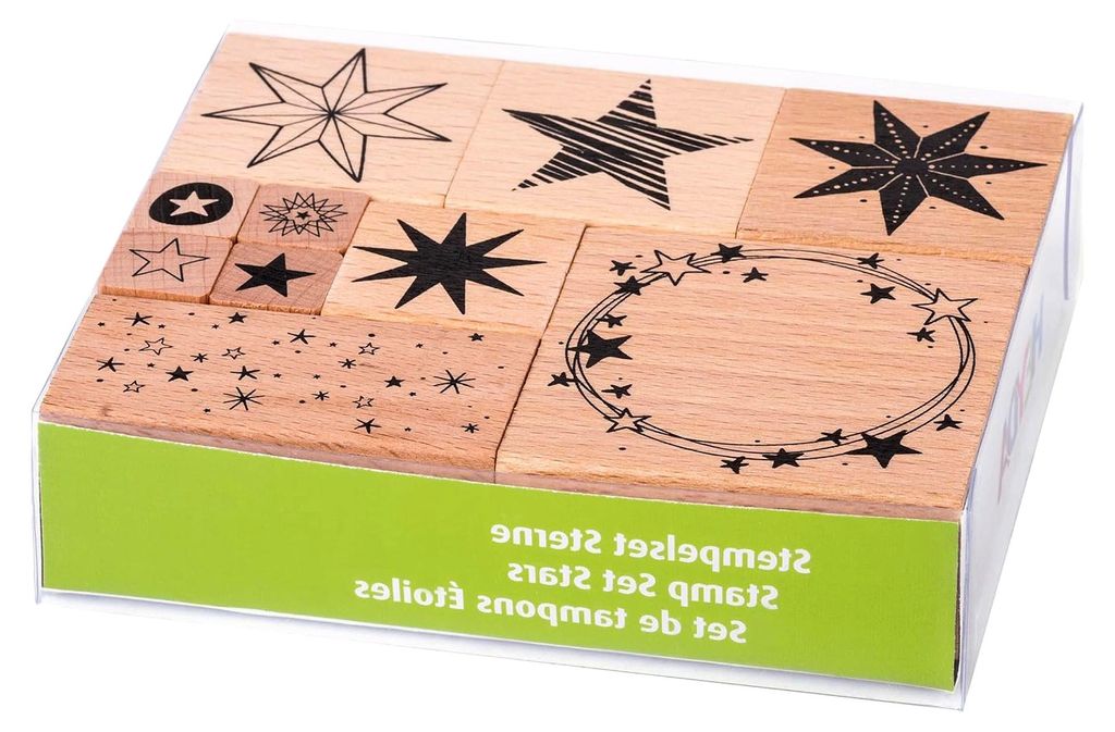 Stempel-Set aus Holz und Kunststoff für Weihnachten, geeignet für Grußkarten, Einladungen, Scrapbooking, Geschenkverpackungen und mehr, Motivste...