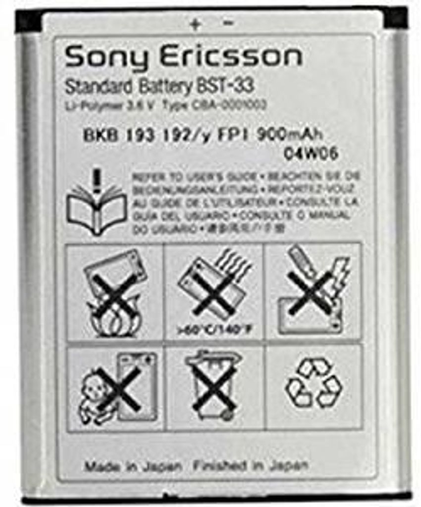 Originálna batéria BST-33 pre Sony Ericsson W300, W302, Obrázok produktu 