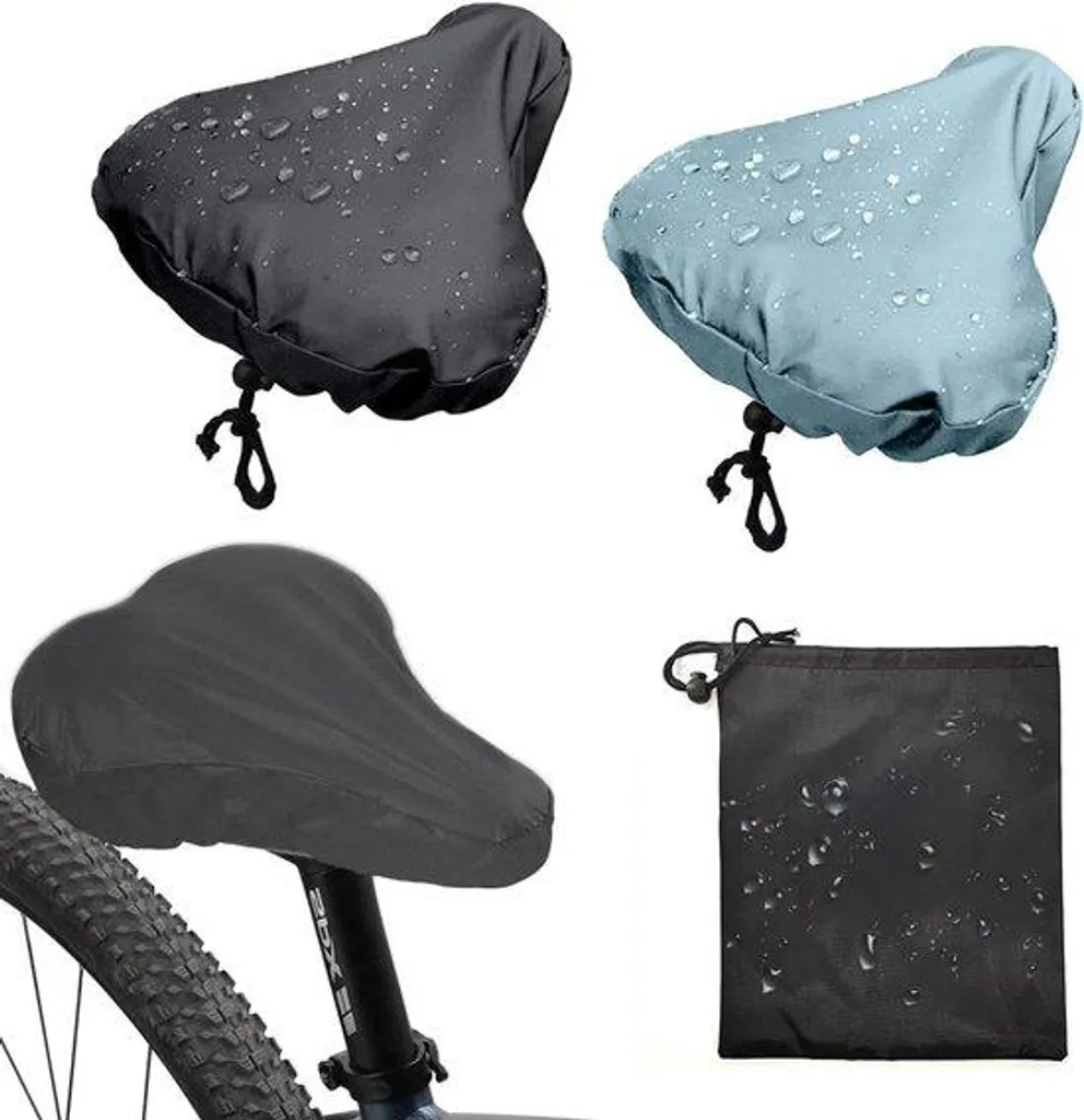 Lot de 4 pochettes de rangement étanches coloris bleu et noir assortis