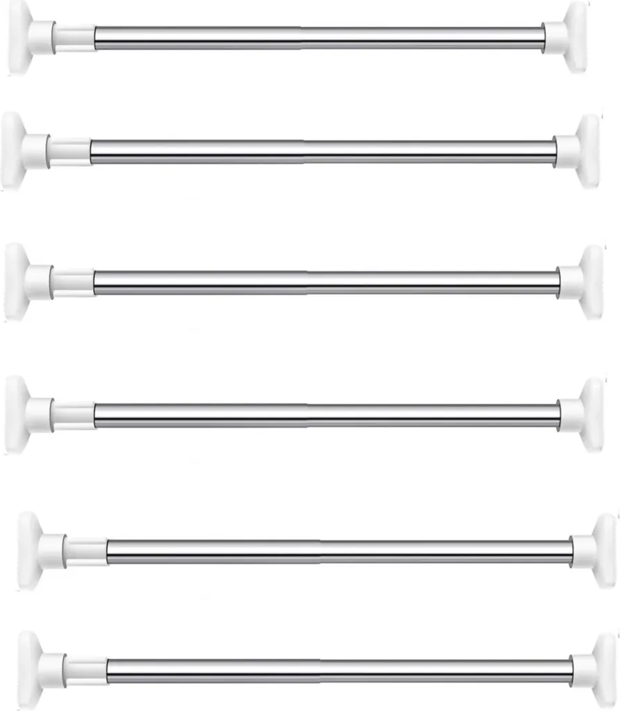 Tringle télescopique 90-160cm grise - Plus de place dans votre salle de bain - Barre à vêtements inox sans perçage - Séchage rapide balcon