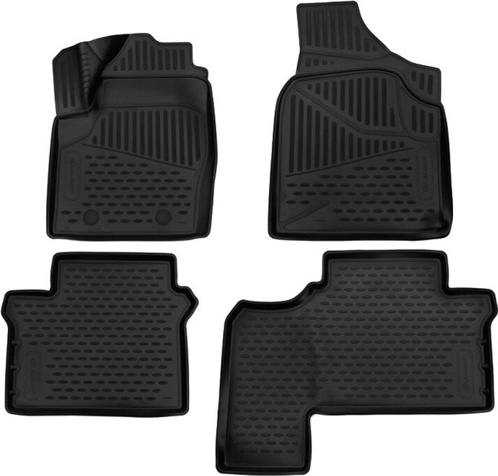 ELEMENT Gummi-Fussmatten 3D kompatible mit VOLKSWAGEN Sharan, 1995-2010, 4 tlg.