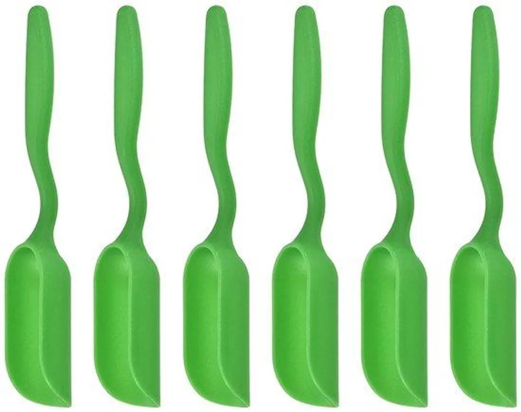 Lot de 6 pelles de jardin vertes en plastique pour creuser et planter