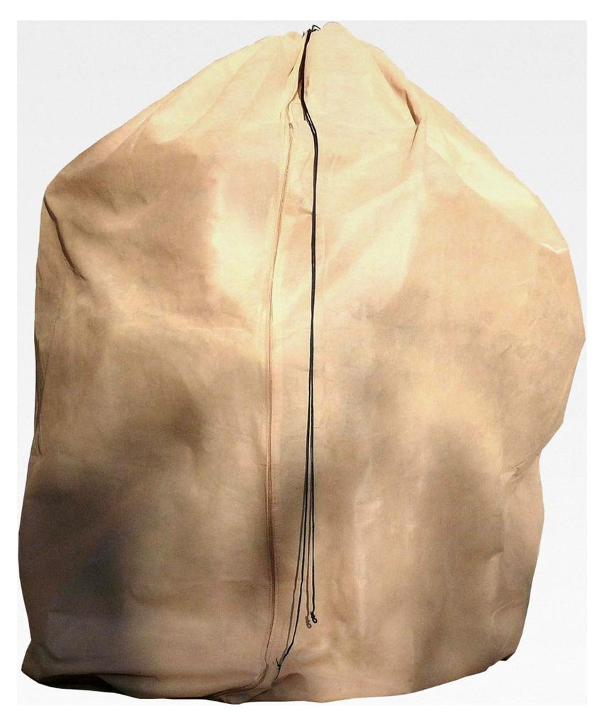Winterschutz-Vlies-Thermomantel XL, beige, Ø 120 x 250 cm, 70 g/qm - Schutzvlies für Olivenbäume, Palmen/Frostschutz für Pflanzen/Reißverschlu...