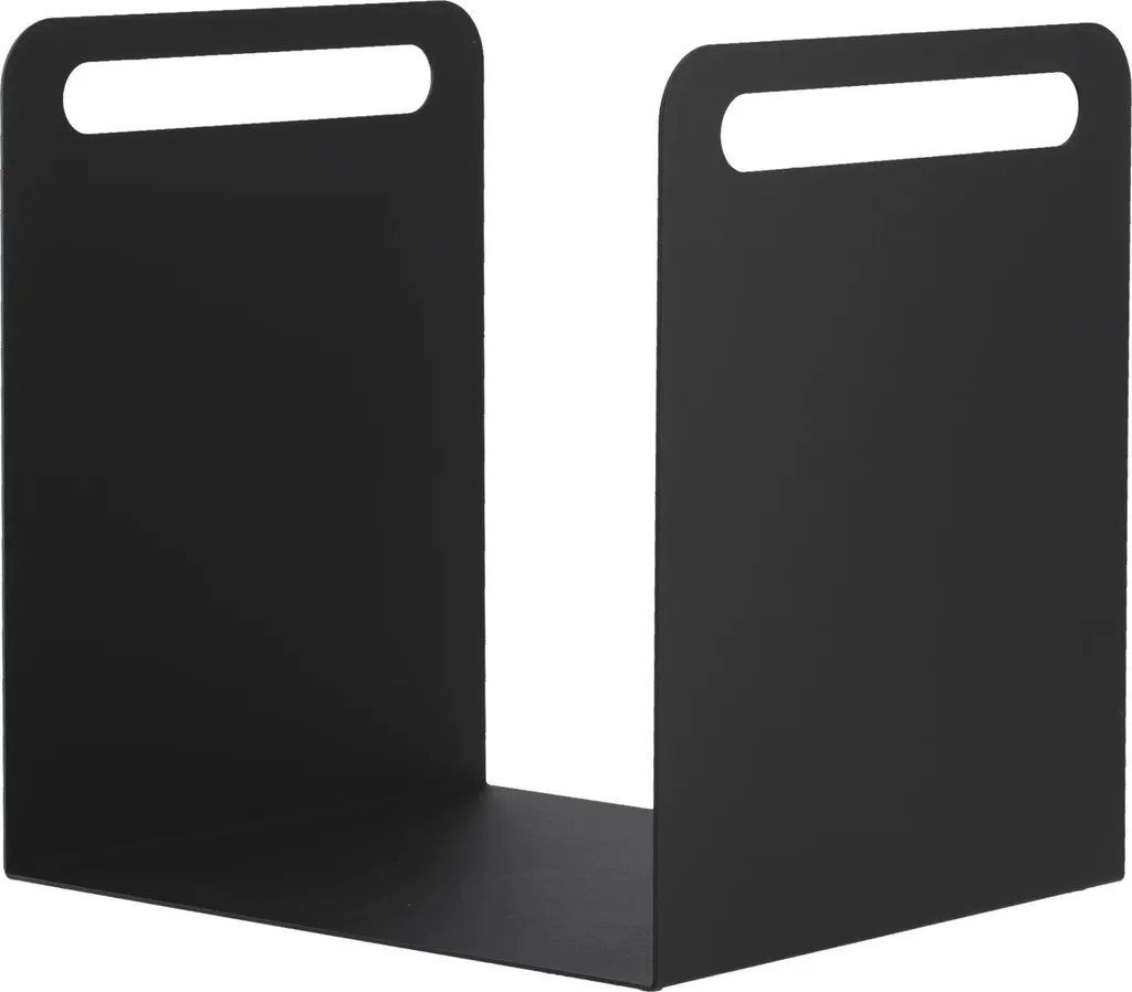 Râtelier à bois industriel en métal noir robuste pour bois de chauffage