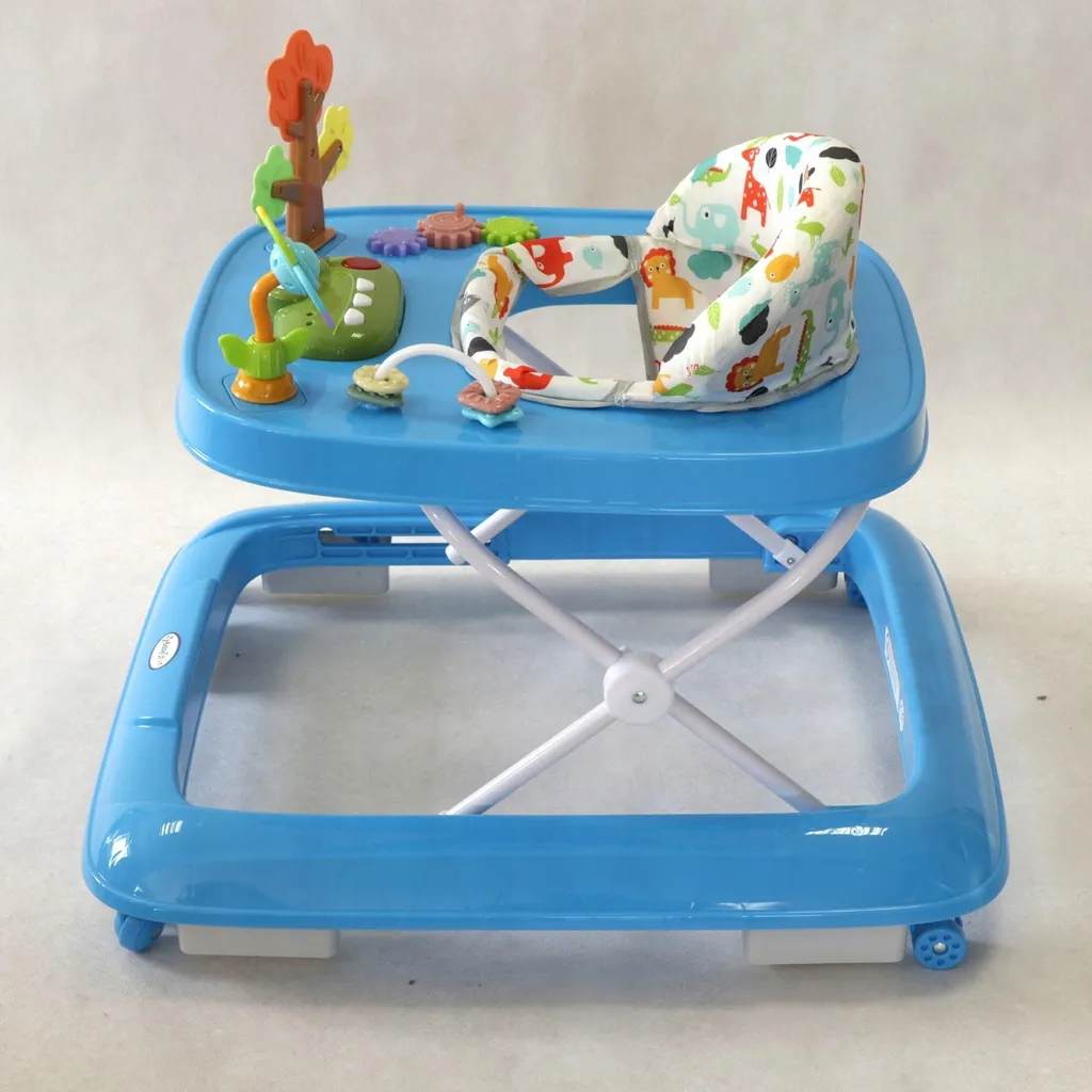 Aide à la marche bébé : Chariot interactif réglable anti-glissade