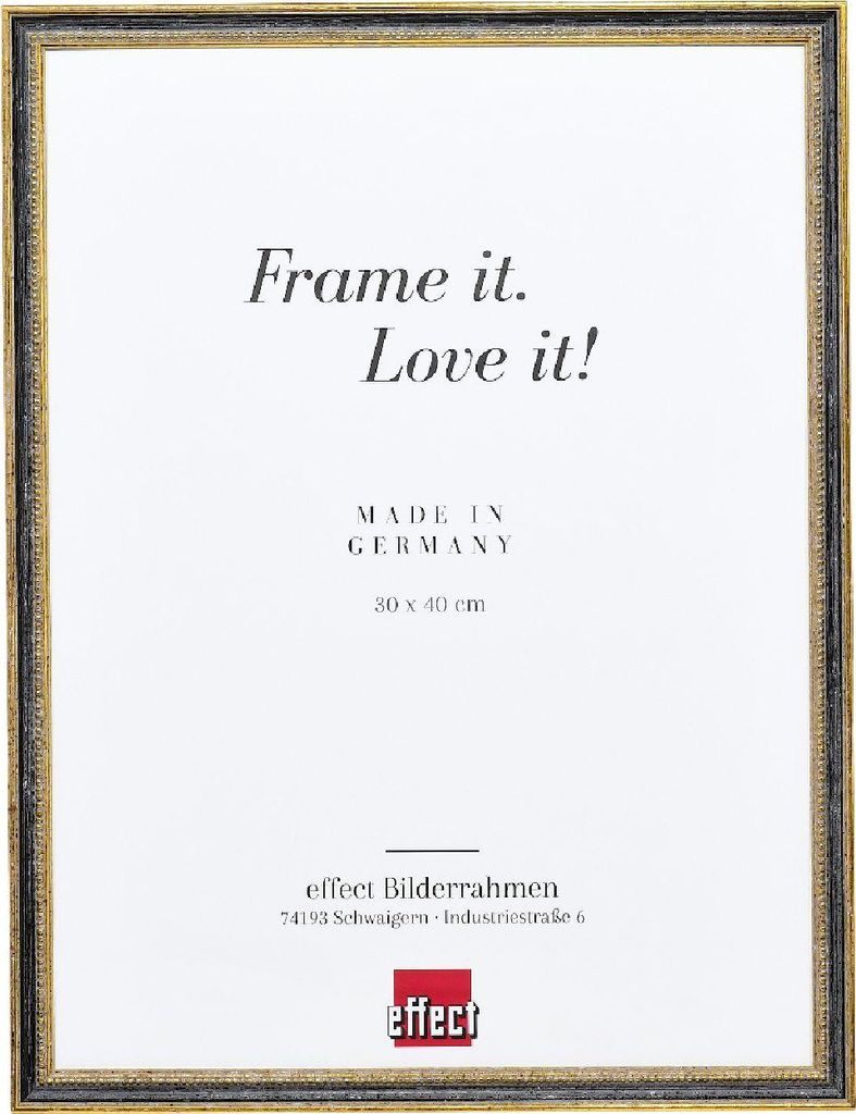 effect Bilderrahmen Holz Profil 66 schwarz 20x20 cm mit Museumsglas