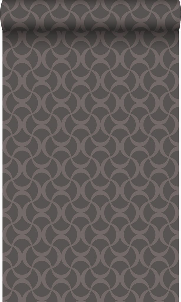 Origin Wallcoverings Tapete grafisches Muster Dunkelgrau 53 cm x 10.05 m