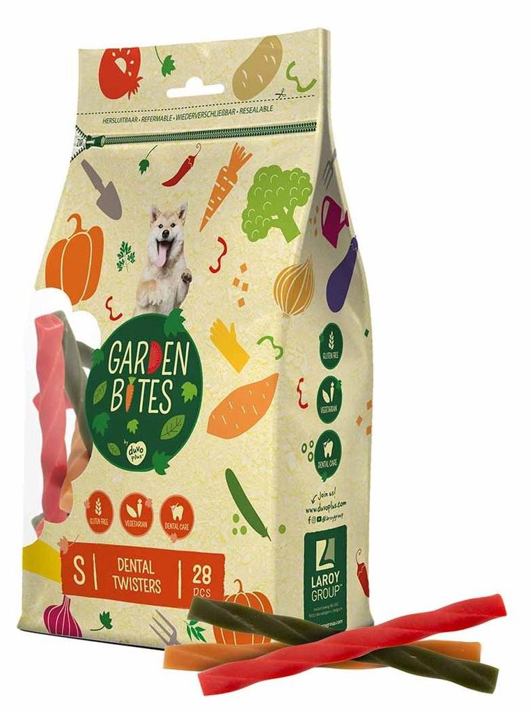 Garden Bites Dental Twisters S - 13CM - 28 stuks Productafbeelding 