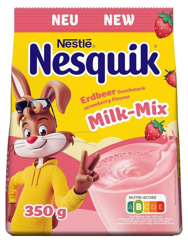Nestle Nesquik Erdbeer Milk Mix Getränkepulver Packung 350g Produktbild 