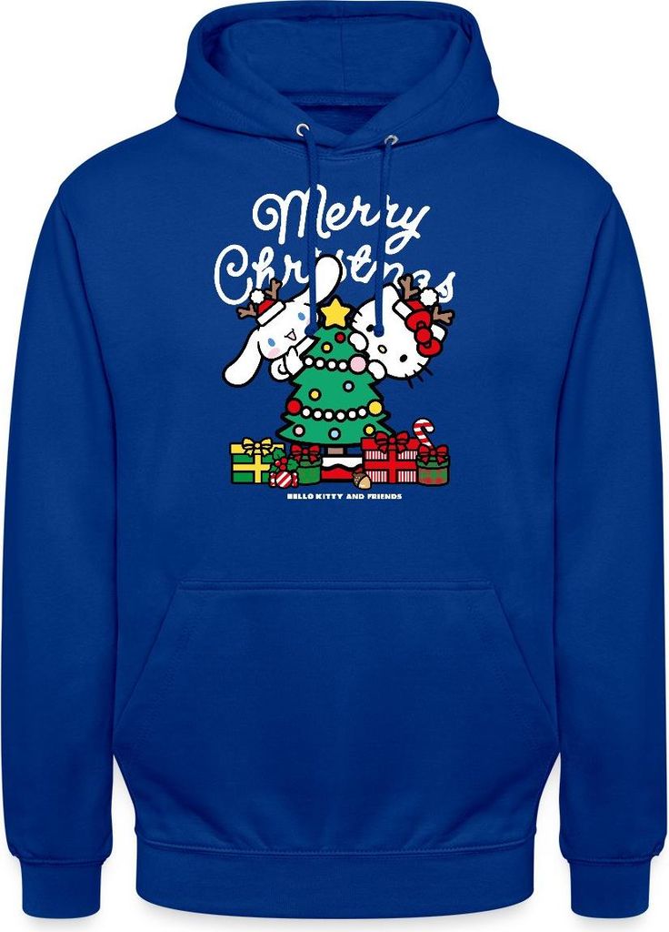 Spreadshirt Hello Kitty Und Cinnamoroll Weihnachten Uni Hoodie, XL, Royalblau