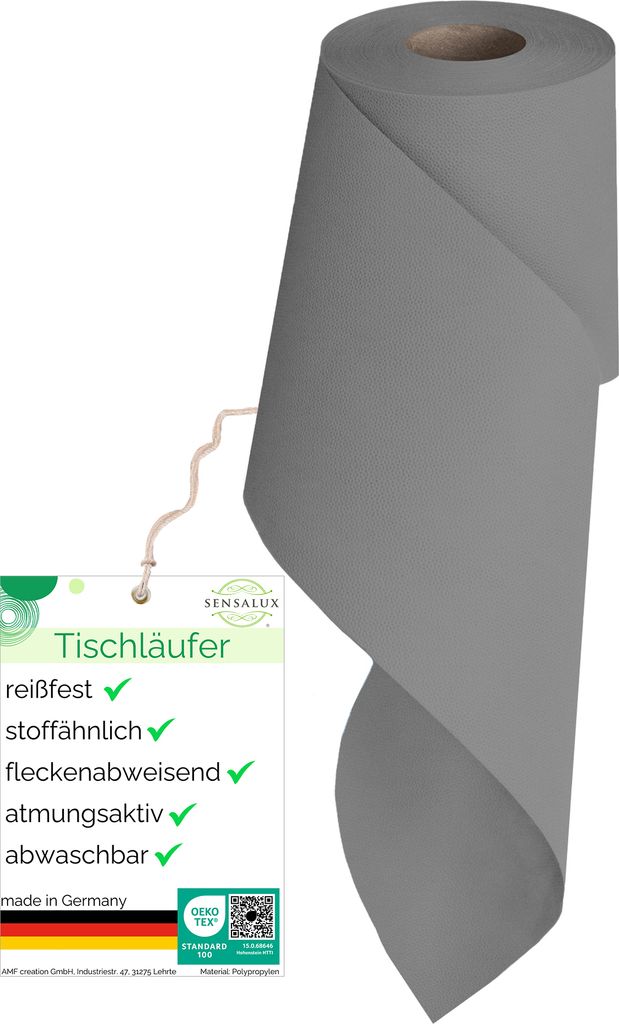Sensalux Tischläufer 15cm x 25m grau Produktbild 