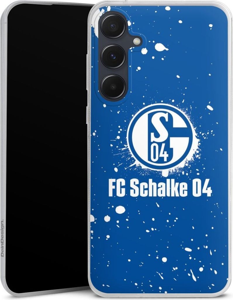 DeinDesign Slim Hülle für Samsung Galaxy A55 5G Silikon Case Ultra Dünn Handyhülle FC Schalke 04 Logo S04