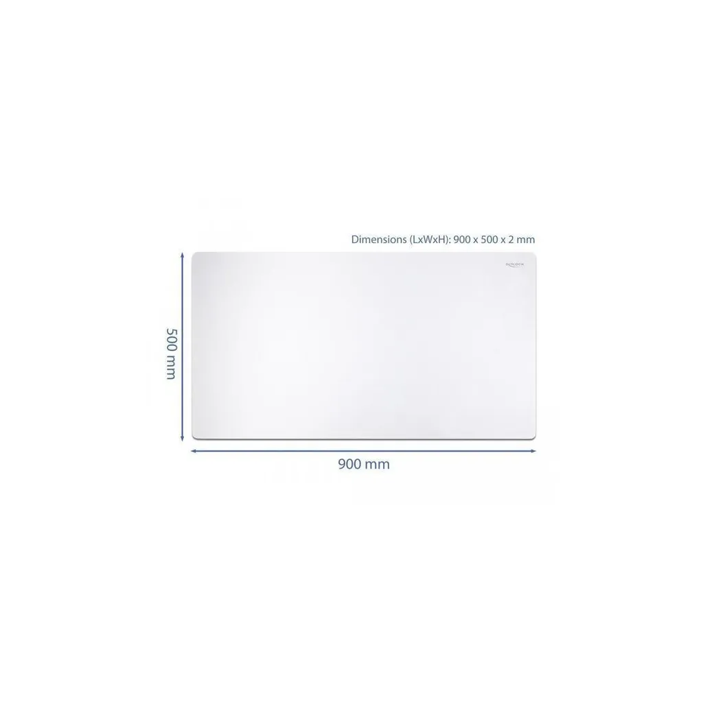 Tapis de souris XXL blanc Delock 900x500 mm avec base en caoutchouc