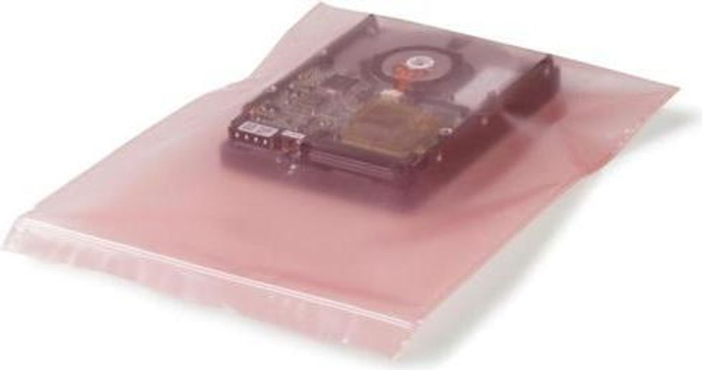 Druckverschlussbeutel antistatisch Maße 100x150mm S.100µ Produktbild 