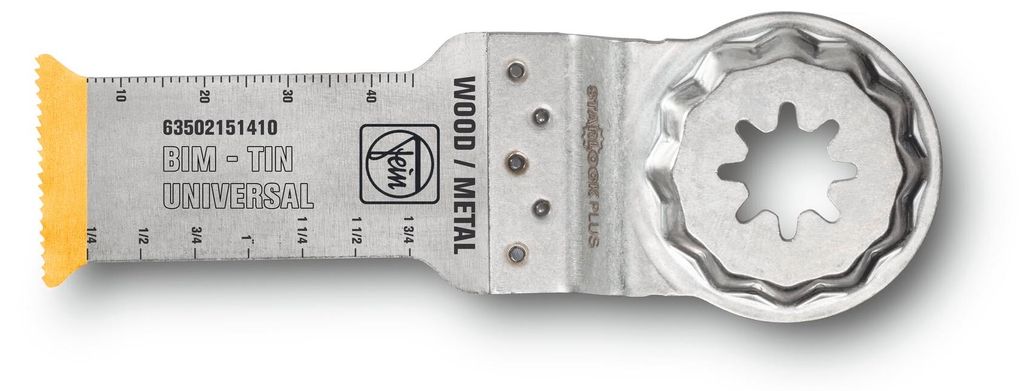 Fein E-Cut Bi-Metall Sägeblatt mit TiN-Beschichtung, Länge 60 mm, Breite 28 mm, VE 1 | 63502151410