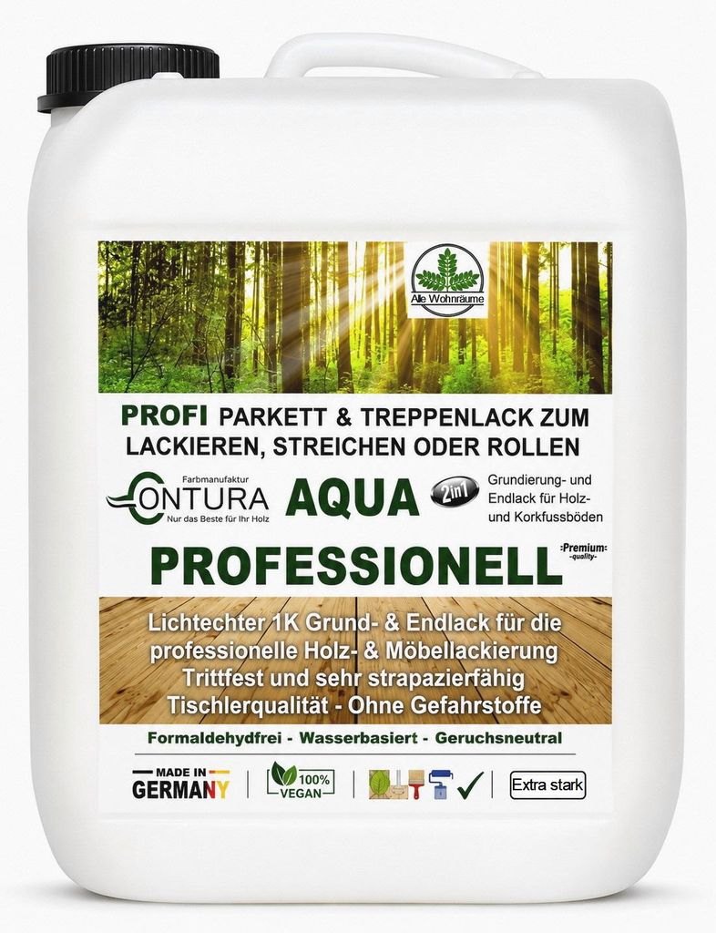 Parkettlack Treppenlack PROFESSIONELL Lack GLÄNZEND Produktbild 