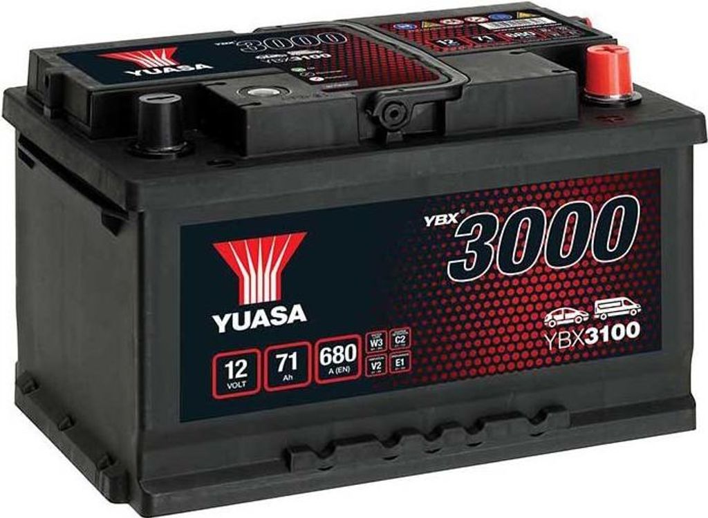 Yuasa 12v 71ah/680a Ybx3000 Smf B13 Autobatterie    One Produktbild 