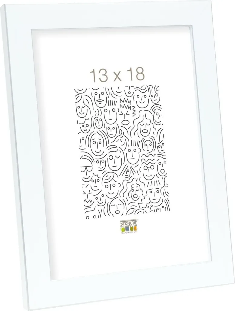 Cornice S41VK1 Bianco 15x30 cm | Portafoto in Resina Sottile di Qualità