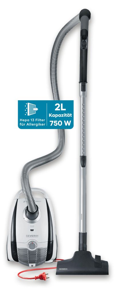 Severin Bodenstaubsauger mit Beutel, leistungsstarker & Produktbild 