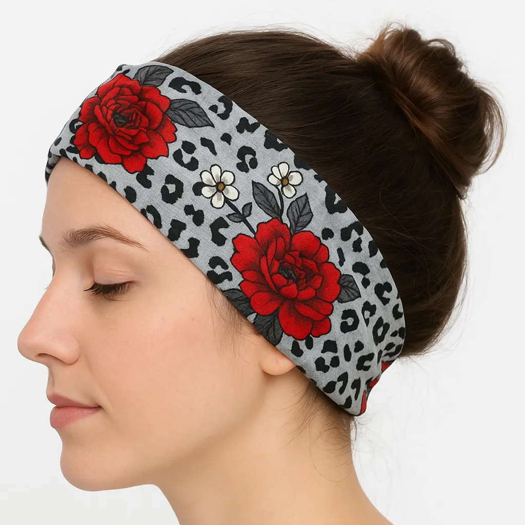 Cerchietto Leopardato con Rosa Rossa | Accessorio Must-Have 2026 - 3