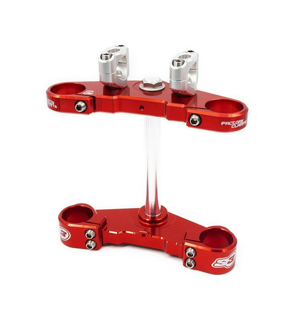 S3 Gabelbrücke komplett Ø39mm rot Beta Evo Fork Tech