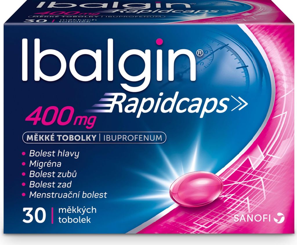 Ibalgin Rapidcaps 400 mg 30 tobolek Immagine del prodotto 