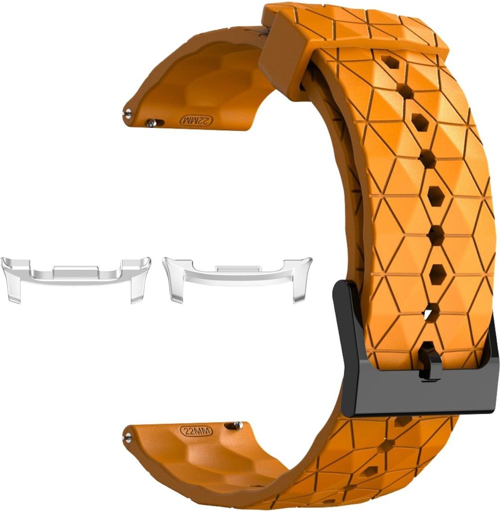 Für Samsung Galaxy Watch 8 / 8 Classic / Ultra 2 Silikon Fußball Design Ersatz Arm Band Orange