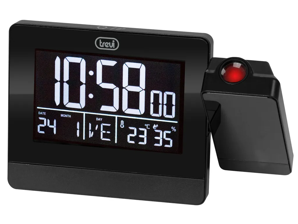 Radio-réveil Projecteur Digital Trevi EC 884 PJ Noir pour la Chambre