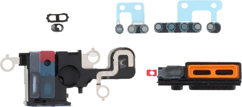 Lautsprecher Schmutzschutz Gitter Pad Set für Apple iPhone 15 Ersatz Reparatur