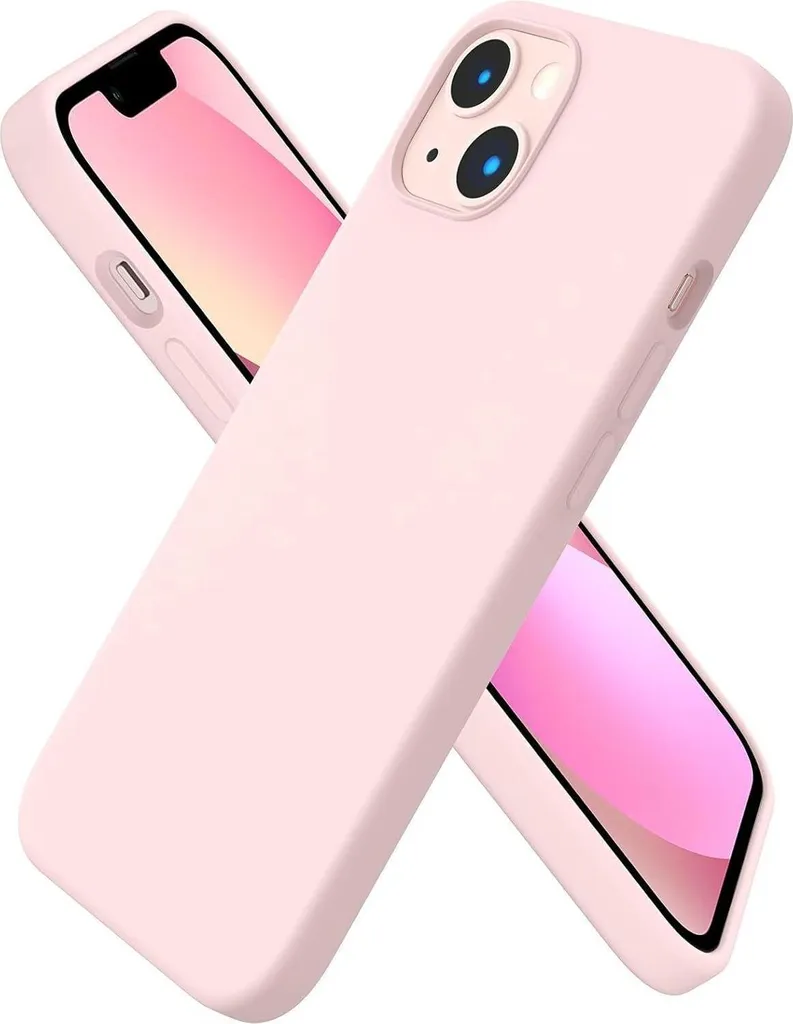 ORNARTO Custodia iPhone 13 Silicone Liquido Arancione - Protezione Gel