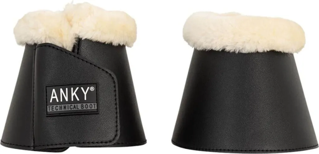 ANKY Cloches de Sabot Bell Boots de Saut Noir Taille L pour Chevaux