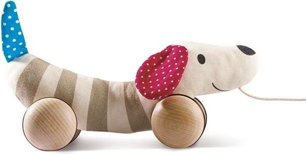 Hape Chien à tirer en bois Wobble Dog - Jouet éducatif Image du produit 