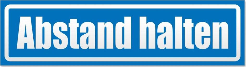 Abstand halten invertiert Magnetschild Schild magnetisch