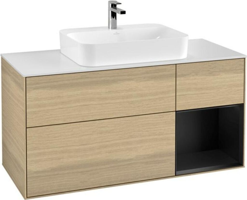V&B Waschtischunterschrank Finion 120cm, Pl w m, Reg re bla m Lac, Oa ven