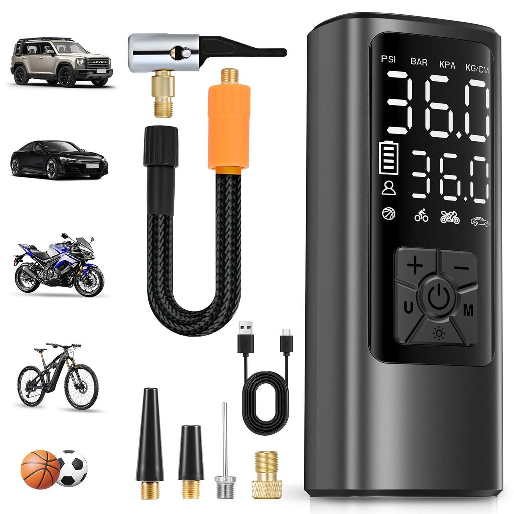 HOVVIDA Elektrische Luftpumpe, 10,3 bar Fahrradpumpe Produktbild 