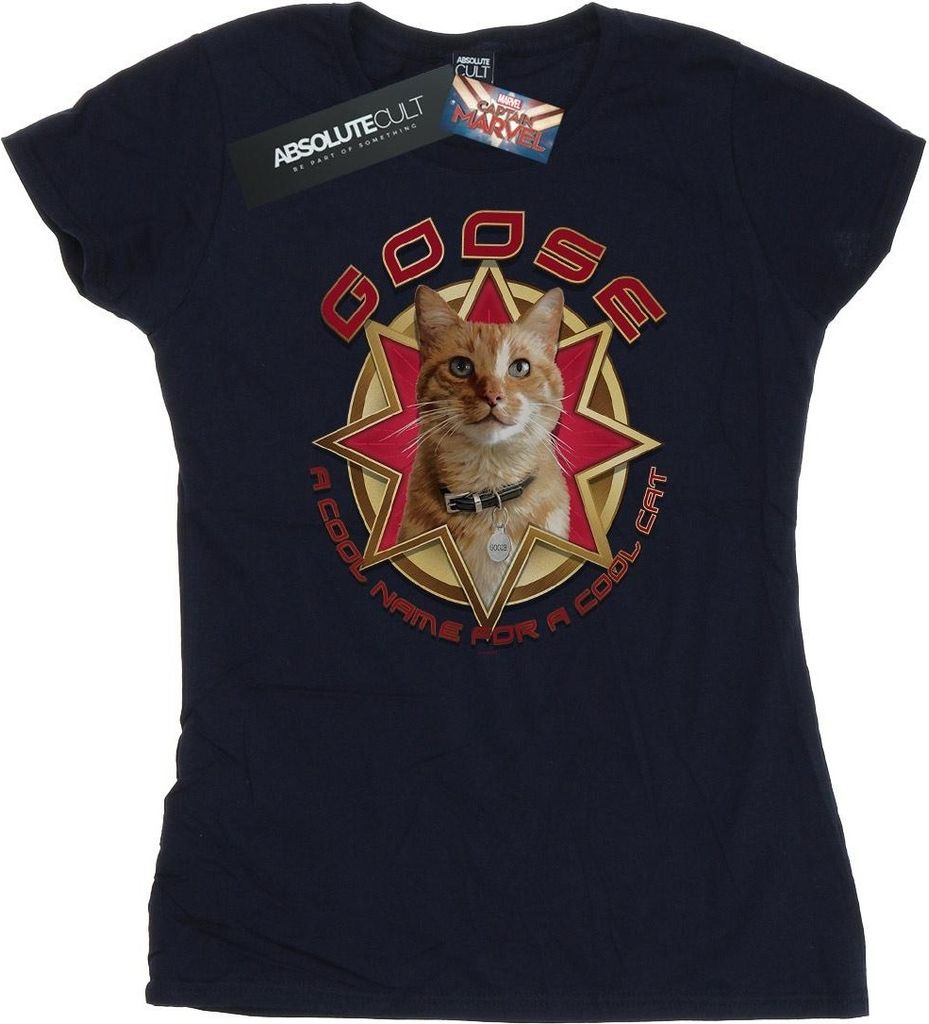 Marvel - "Cool Cat" T-Shirt für Damen BI51361 (L) (Marineblau)