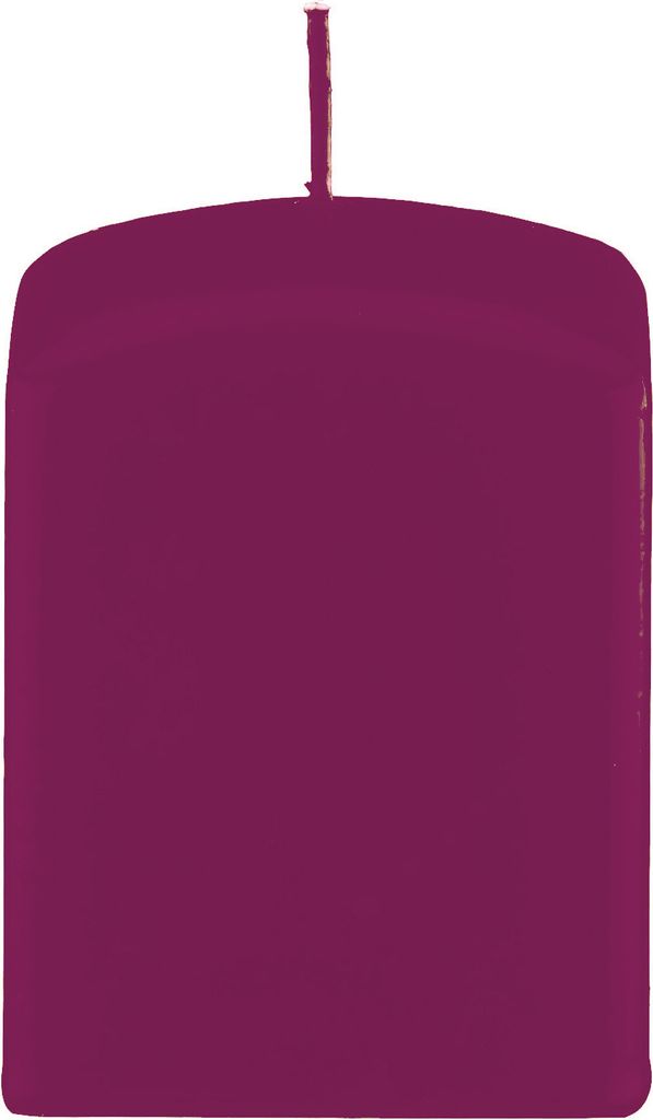 4 quadratische Kerzen, Quader Kerzen Brombeere 25 x 7/7 cm