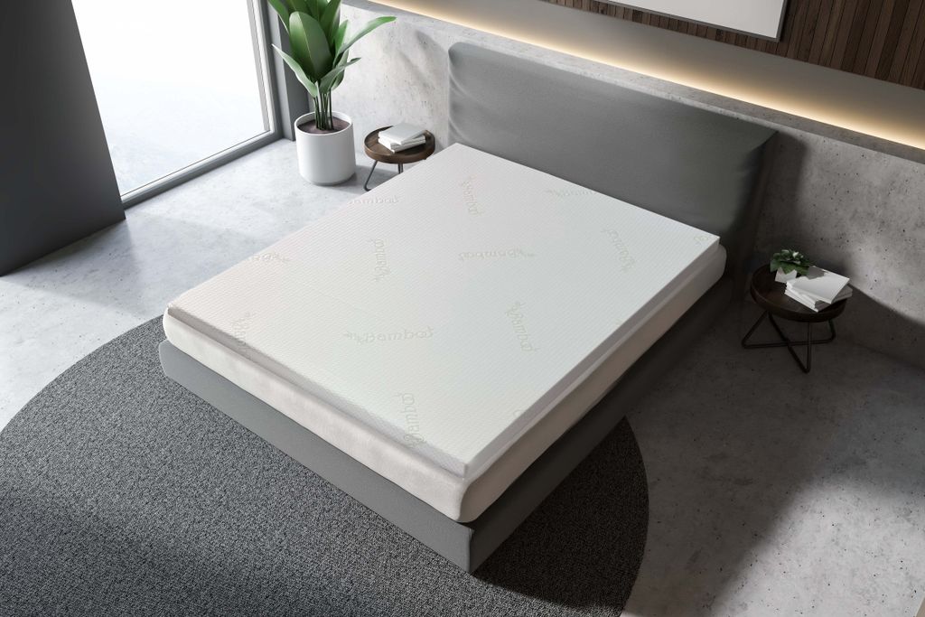 Matratzentopper Best Sleep Principal Bamboo, H8 4cm PolyurethanSchaum+ 4 cm latex 190x120 cm, 8 cm Höhe, viskoelastischer Schaum, hypoallergen, at...