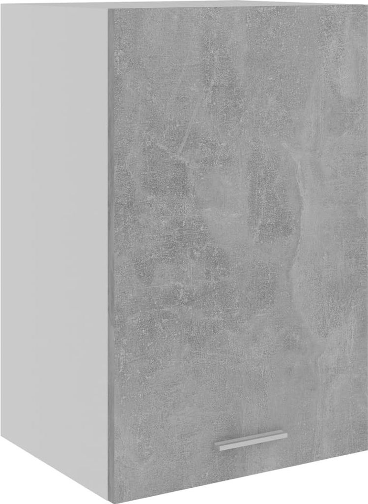 The Living Store Hängeschrank Betongrau 39,5x31x60 cm Holzwerkstoff