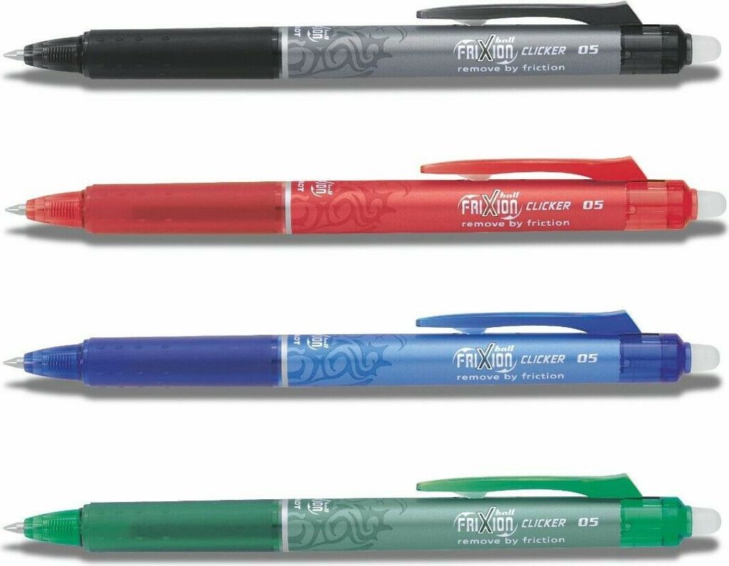 Frixion Clicker 0.5 - 4er-Set schwarz, rot, blau, grün Produktbild 