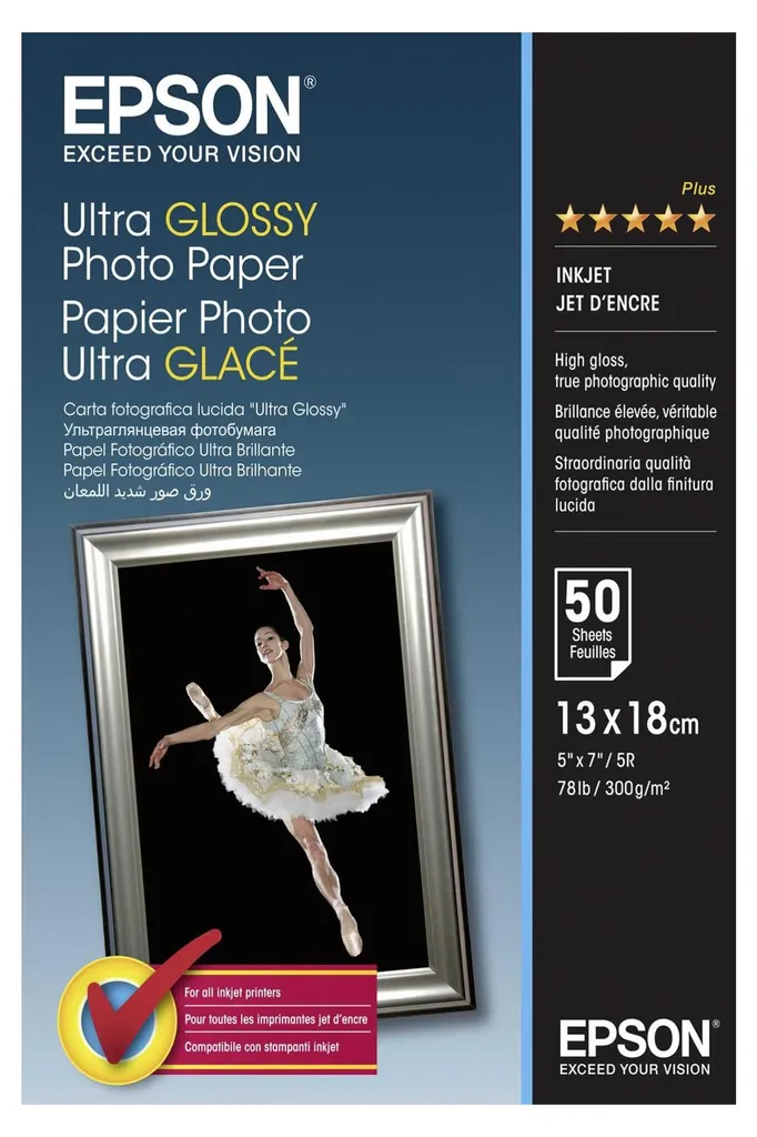 Epson S041944 Carta Foto Ultra Glossy 13x18 300g 50 Fogli - Miglior Prezzo