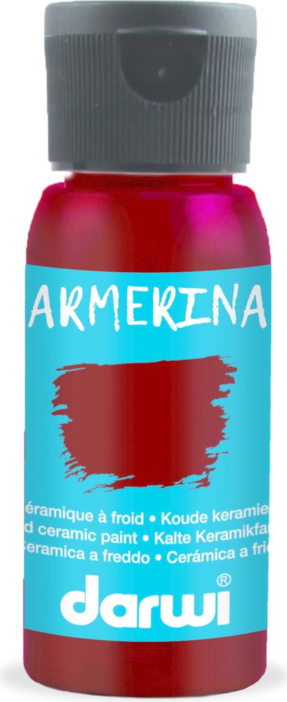 Darwi 4x Kalte Keramikfarbe, Flasche 50ml, Kirschrot Kirschrot DA0380050470C