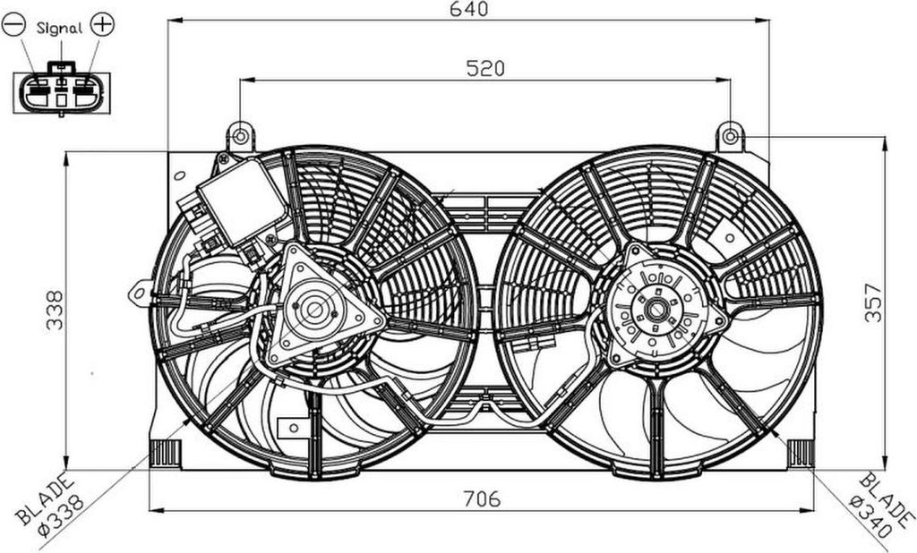 NRF 47940 Lüfter Motorkühlung Kühlerlüfter für NISSAN X-TRAIL (T31) Wasserkühler