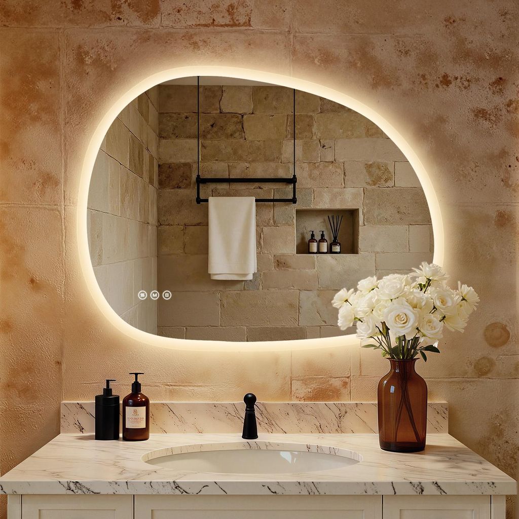 Specchio da bagno illuminato S'AFIELINA, 70x90 cm, specchio Immagine del prodotto 
