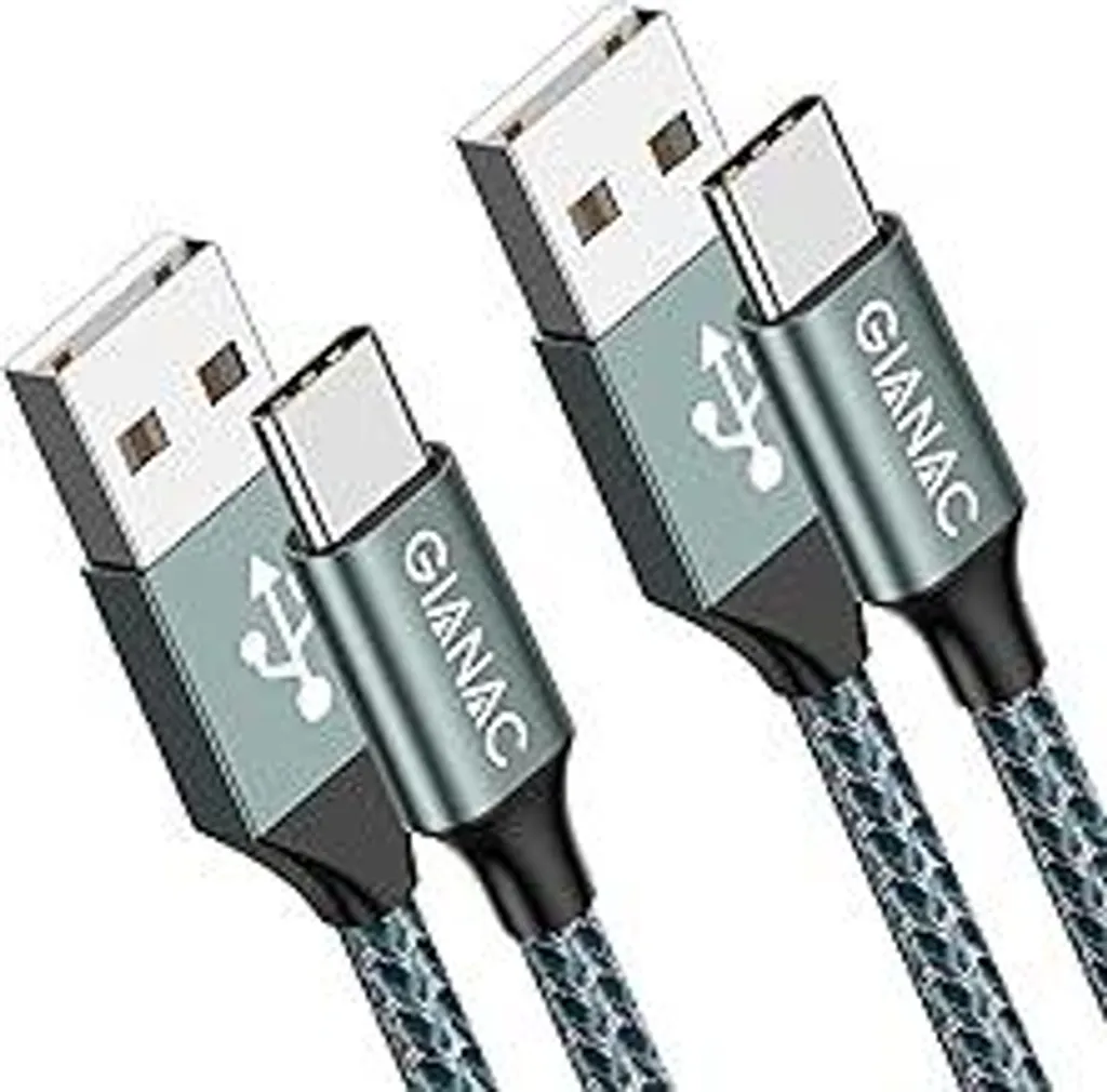 Offerta 2x Cavi USB C GIANAC 1m - Ricarica Super Rapida 3.1A Nylon