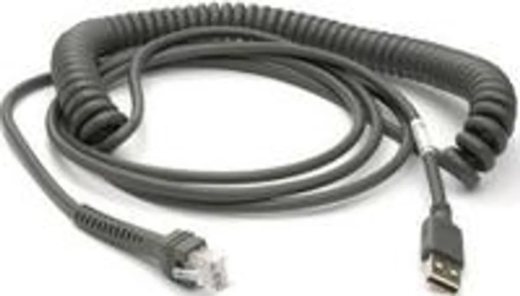 Câble USB pour PowerScan : accessoire de rechange spiralé 3.6m CAB-467