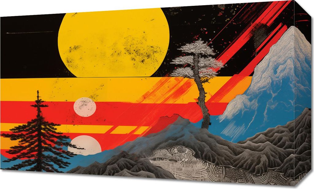 Bild 50x30cm Bergverwandlung