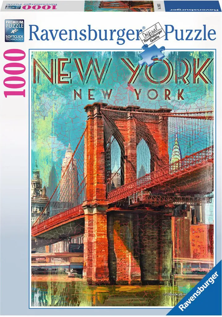 Activité détente : Puzzle 1000 pièces Retro New York pour le Loisir